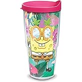 Tervis Nickelodeon™ - SpongeBob SquarePants Made in USA Double Walled Insulated Tumbler Travel Cup Keeps Drinks Cold & Hot, 24oz, Tropical