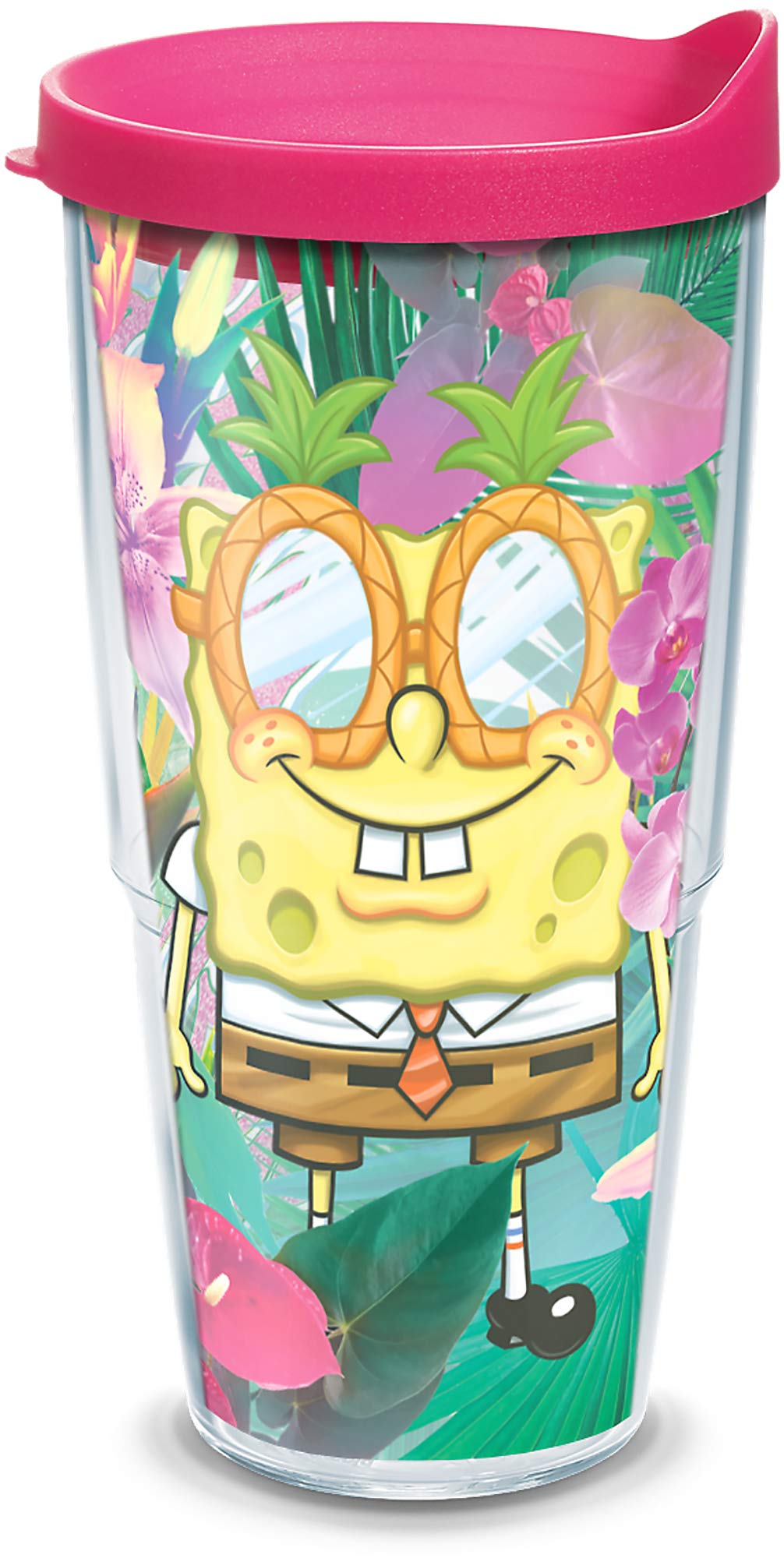 Tervis Nickelodeon™ - Spongebob Squarepants Made in USA Double Walled Insulated Tumbler Travel Cup Keeps Drinks Cold & Hot, 24oz, Tropical