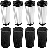 F112 Filter Replacement for Dirt Devil Endura Vacuum Parts UD70187 UD20120NC UD20124 UD70167P UD70171 UD70186 UD70174 UD70161 UD70181, 4 Pack Odor Trapping Filter Replace Part AD47936 LUXRILIX