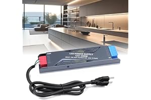 LED Power Supply 12V 300W with Plug, BRIMETI LED Driver 25A Transformer AC 120V to 12V DC Low Voltage Switching Converter Constant Voltage Ultra Slim Adapter for LED Strip Light Cabinet Lights