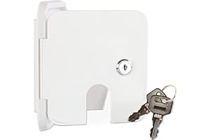 Dumble Low Profile Cable Hatch RV Electric Cord Cover - White Camper Cord Cover, 6in x 6.5in Square