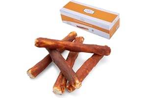 Amzey 10" Rawhide Retriever Rolls Dog Chews Treats, Duck Wrapped Rawhide Bones Long-Lasting for Large Dogs 50lbs Up, All Natural Duck Basted Dog Rawhide Chews, 5 Count