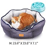 morpilot Pet Bed for Cats and Small Medium Dogs, Comfortable Puppy Dog Bed with 