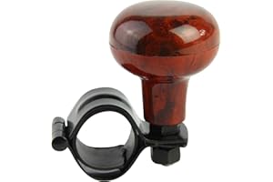 Rellix Woodgrain Steering Wheel Spinner Knob | Universal Fit for All Cars, Trucks, Semis, Tractors, Boats, Golf Carts | Suicide Power Handle Accessory