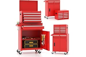ARNOT Tool Chest, Multifunctional Detachable Rolling Tool Storage Cabinet, 3-in-1 Tool Box with Locking System, Lockable Whee