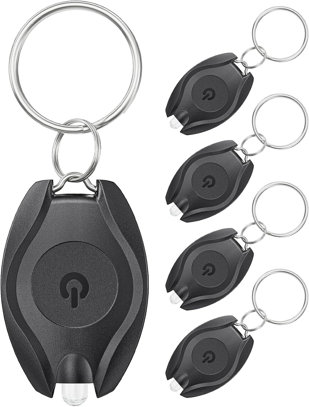 Uniclife 5 Pack LED Keychain Flashlight 14 Lumen Mini Torch 2 Modes