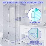 Sarmeley Shower Screen Door Seal Strip 4Pcs 4-7mm Glass Curved Straight 16mm view 6