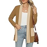 Micoson Long Sleeve Lightweight Thin 2025 Summer Cardigan for Women Casual Loose Fit Kimono Cover Up with Pockets