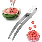 Watermelon Cutter Slicer,Stainless Steel Watermelon Cube Cutter Quickly Safe Watermelon Knife,Fun Fruit Knives Salad Melon Ba