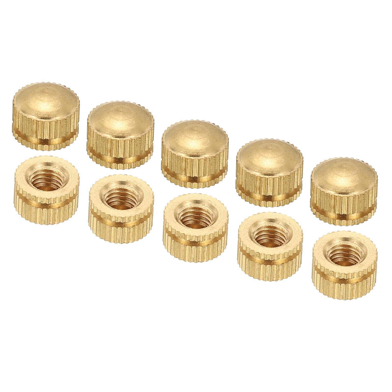 PATIKIL M5x9x6.5mm Cap Nut, 15 Pack Acorn Nut Screw Knob Cap Insert Bolt Cover Female Thread Knurled Decorative Hardware Fittings Lamp Light Fixtures