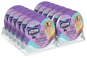 STRONGHEART A Strong Heart Wet Dog Food Cups, Porterhouse Steak Flavor - 3.5 oz Cups (Pack of 12), Made in The USA with Real Beef