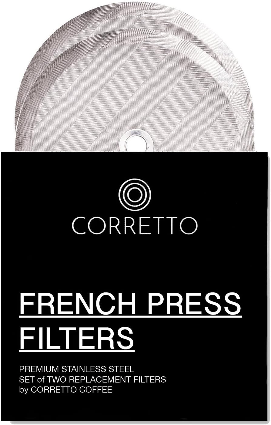 2 Universal French Press Replacement Filters for 8 Cup 34 OZ by