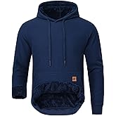 Yundobop Men's Heavy Pullover Hoodies Sherpa Fleece Lined Thick Winter Warm Hooded Sweatshirt with Kangaroo Pocket