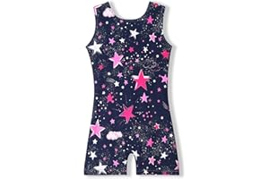 MYQFF Gymnastics Leotards for Girls Toddler Kids Dance Outfits Sparkle Tumbling Biketards Unitard Unicorn Mermaid