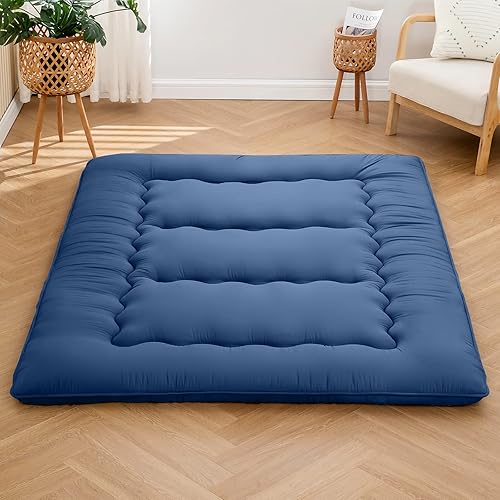 Futon Mattress Mattress Topper Twin Japanese Floor Mattress Memory Foam  Tatami Foldable Sleeping Mattresses Camping Mattress,Navy in Bahrain  Whizz