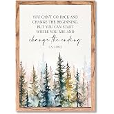 Motivational Office Wall Decor CS Lewis Quote Inspirational Wall Art Positive Affirmations Canvas Prints Encouraging Motivational Posters For Office Bedroom Living Room Home 8x12inch Wood Framed