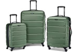 Samsonite Omni PC Hardside Expandable Luggage with Spinner Wheels, 3-Piece Set (20/24/28), Army Green