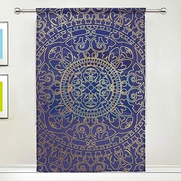 Tizorax Vorhang Fur Fenster Orientalisches Muster Amazon De