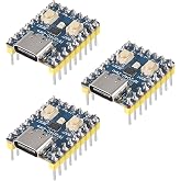 DWEII 3PCS RP2040-Zero RP2040 USB-C Connector Compatible with Raspberry Pi Microcontroller PICO Development Board Module Dual-core Cortex M0+ Processor 2MB Flash Support C/C++,MicroPython