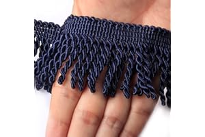 HedongHexi Curtain Fringes Bullion Fringe Trim 5/10 Yard x 2.5 Inches Fabric Trims Sewing DIY Decoration for Curtain Sofa Clo