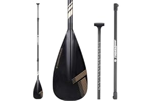 THURSO SURF Carbon Hybrid Kayak Paddle Carbon Fiber Shaft Paddle Board Paddle SUP Paddle Convertible 3 Piece Adjustable 71''-87'' Lightweight Floating Superb Performance