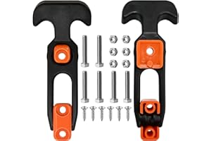 Dirvcp Rubber T-Handle Hasps (2-Pack) - Flexible & Easy to Install with Included Screws, Non-Corrosive and UV Resistant for Suitable for Toolbox Golf Cart Cooler (Orange)
