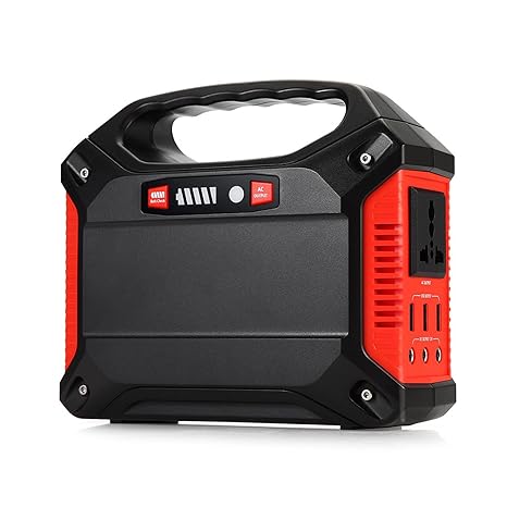 TOPQSC Tragbarer Generator Power Inverter 42000mAh 155Wh Akkupack Notstromversorgung, 220 V AC Steckdose 3 DC 12V USB Port