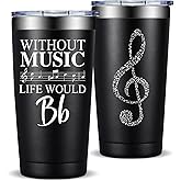 Fufandi Music Lover Gifts for Men Male, Him, Music Teacher Gift - Gifts for Musical Lovers, Musician Tumbler Gift - Tumbler Cup 20oz