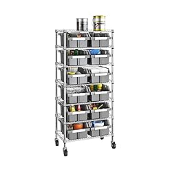 Seville Classics Heavy Duty NSF Bin Rack Solid