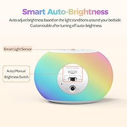 Reacher Auto-Dimmable Alarm Clock Sound Machine