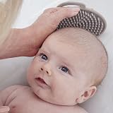 Shnuggle Cradle Cap Brush – Soft Silicone Baby Head Massage Brush Taupe view 5