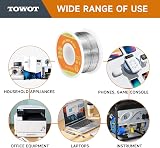 TOWOT Lead Free Rosin Core Solder Wire 0.6mm 50g Sn0.7Cu 2.0% Flux view 4
