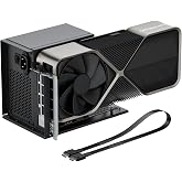 OwlTree PCIe 4.0 x4 64Gbps eGPU External Graphics Cards Dock, with OCuLink SFF-8612 8311 to PCIe x16 and SFF-8611 Male Cable 50cm, Supports GPU Laptop MIni PC Standard ATX Power Supply