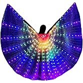 Kaskamo LED Wings Belly Dance Costume, Light Up Wings Women Adults Halloween Rave Holiday Party