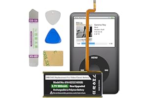 DRECHAS [980mAh] Battery for iPod Classic 616-0232, 2025 New Upgraded Capacity Replacement Battery for iPod 5th - 7th Generation Video Classic 160GB 80GB with Repair Tool Kit