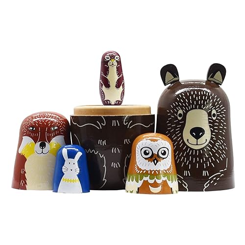 Tphon Russian Nesting Dolls Bear Wooden Matryoshka Dolls for Kids