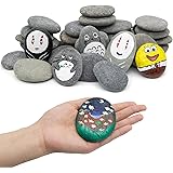 Markdang 40 Pcs Rocks for Painting 25pcs 2-3” & 15pcs 3-4” River Rocks for Painting Natural Flat & Smooth Rocks for Painting