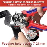 Preciva Belt Hole Puncher 10 Sizes with 6 Extra Punches Ruler Stainless Steel view 5