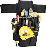 BAIGIO Small Tool Pouch Canvas Belt Bag with Adjustable Strap for DIY view 5