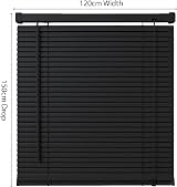 Funky Gadgets PVC Venetian Blind 120x150 Black Easy Fit Trim to Size view 4