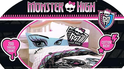 Amazon Com 3pc Monster High Twin Bed Sheet Set Freaky Fashion