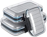 Gonex Two-Sided Waterproof Fly Box Grey Size A B C Fly Fishing Lures view 2