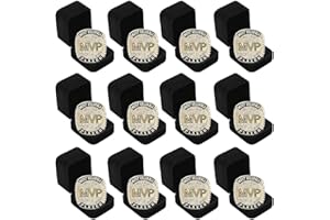 ZZXZJW 6 pcs MVP Ring Baseball Football Basketball Class High School College Ice Hockey Sport Championship Trophy Ring for Winner Tournament Team Award Gift