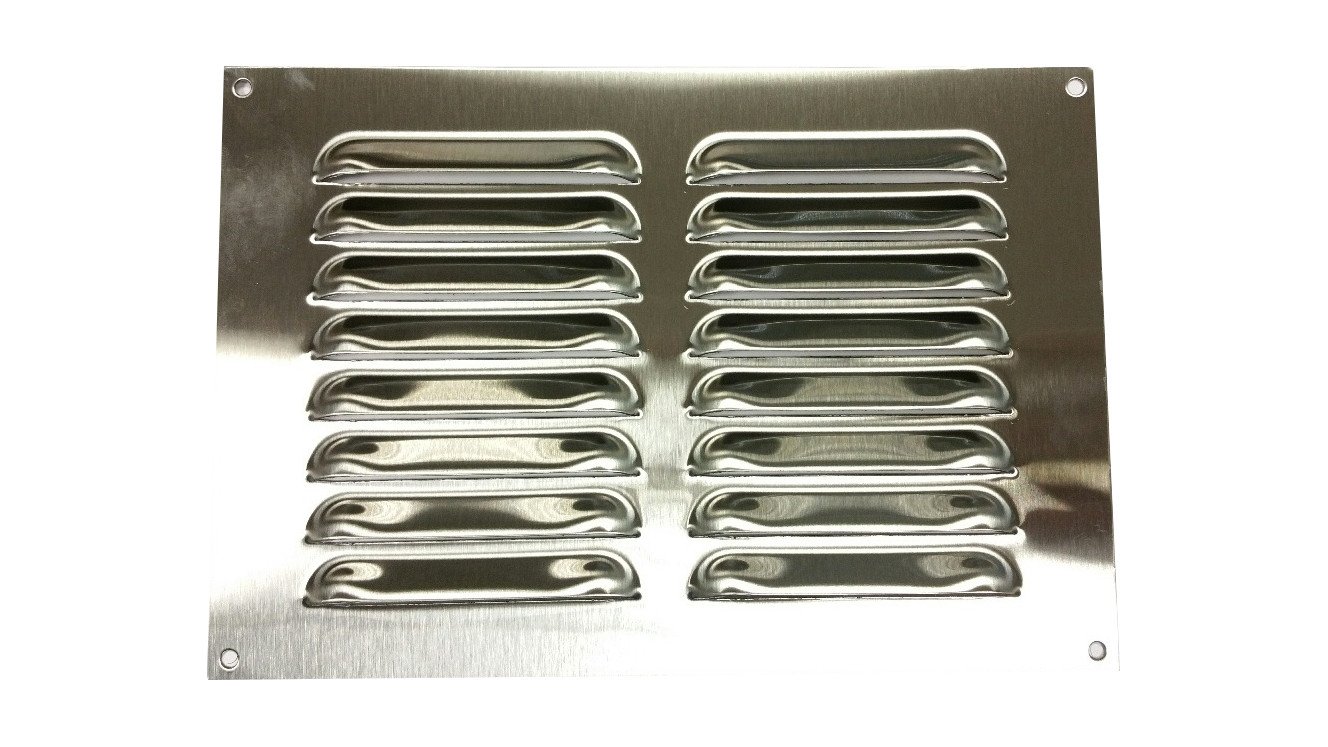 Merriway BH00537 Stainless Steel Louvred Vent 9 x 6 -1 Pcs