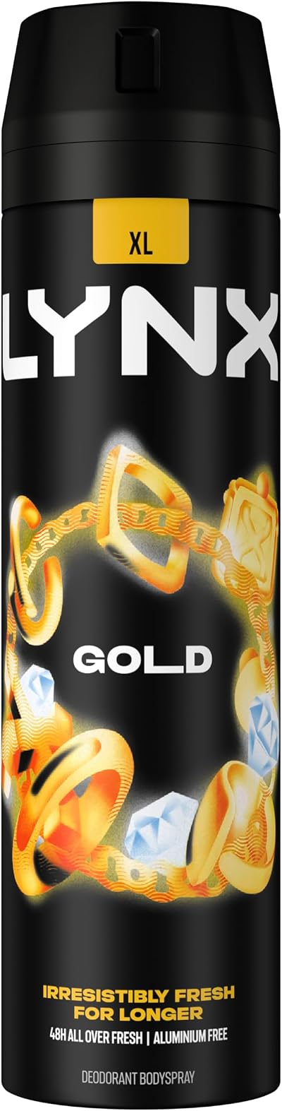 Lynx Gold Aerosol Body Spray Men Oud Wood Vanilla Scent 6x 200ml Odour
