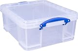 Really Useful Box 18 Litre Plastic Storage Clear with Handles view 2
