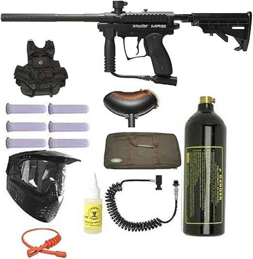 Spyder MR1 Tac Vest Paintball Marker Gun SNIPER SET