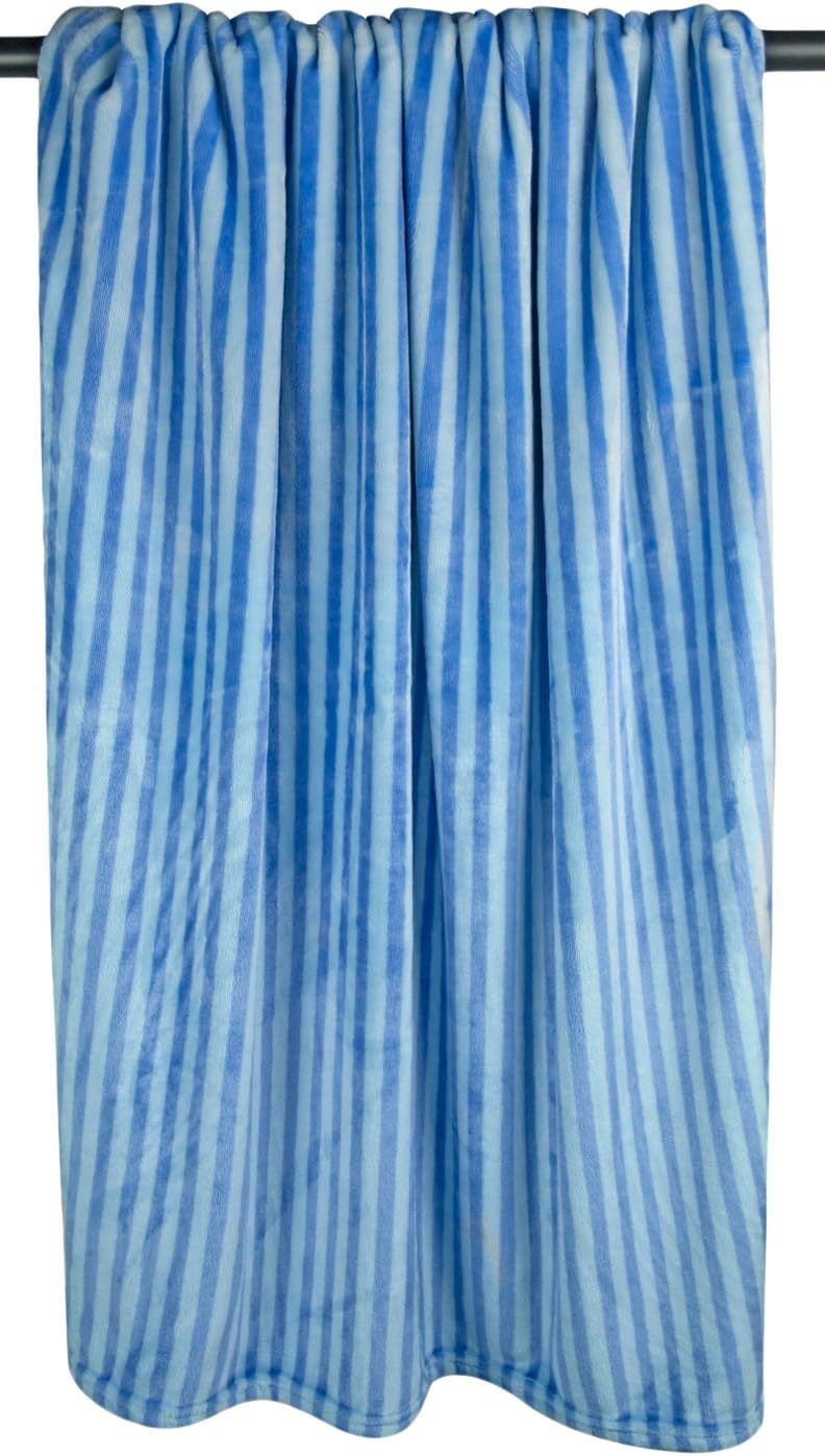 Bone Dry Striped Monochromatic Microfiber Pet Blanket