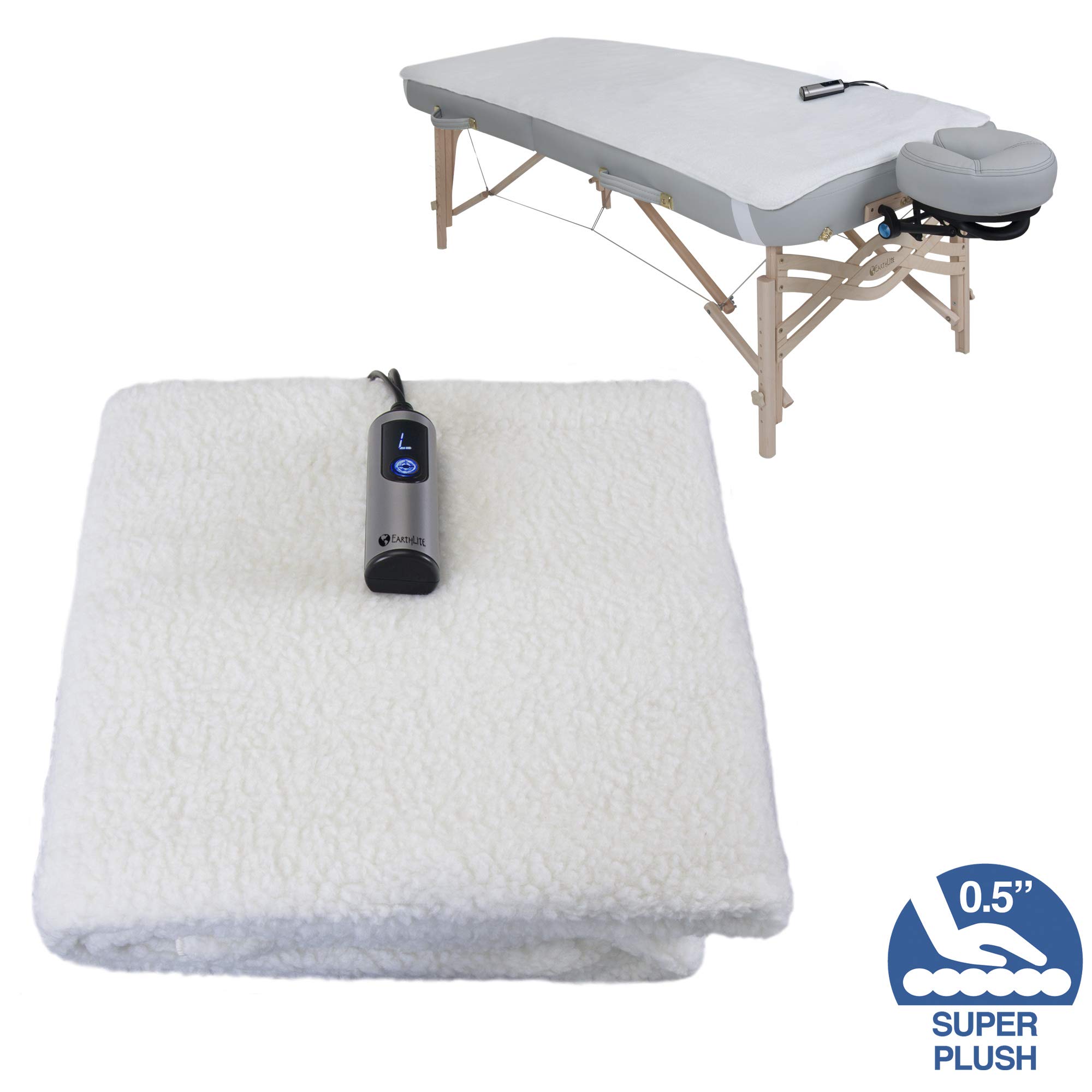 EARTHLITE Massage Table Warmer & Fleece Pad (2 in 1) 3 Heat Settings