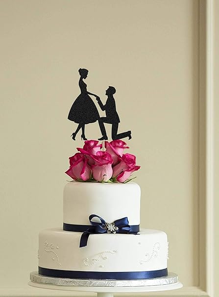 Topper Per Torta Di Fidanzamento Con Proposta Di Matrimonio Decorazione Per La Festa Nuziale Per La Proposta Di Fidanzamento Amazon It Casa E Cucina